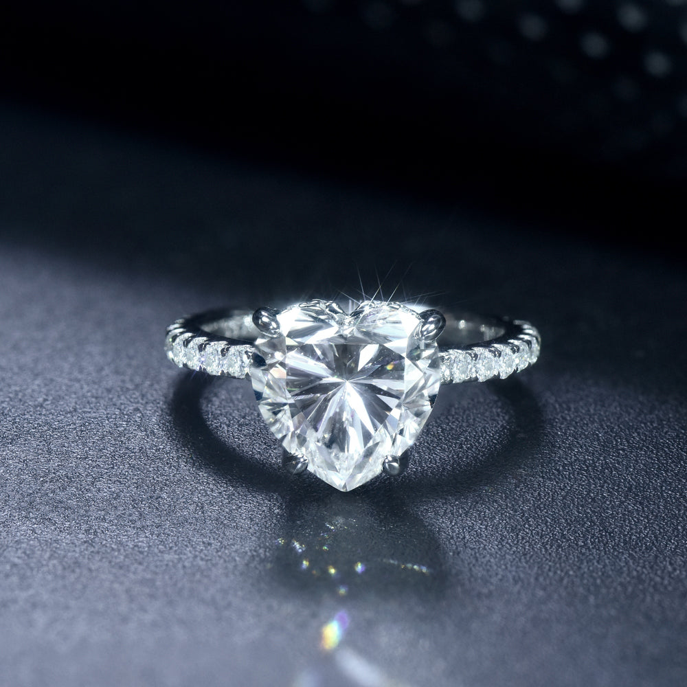 Heart-Cut Moissanite Ring