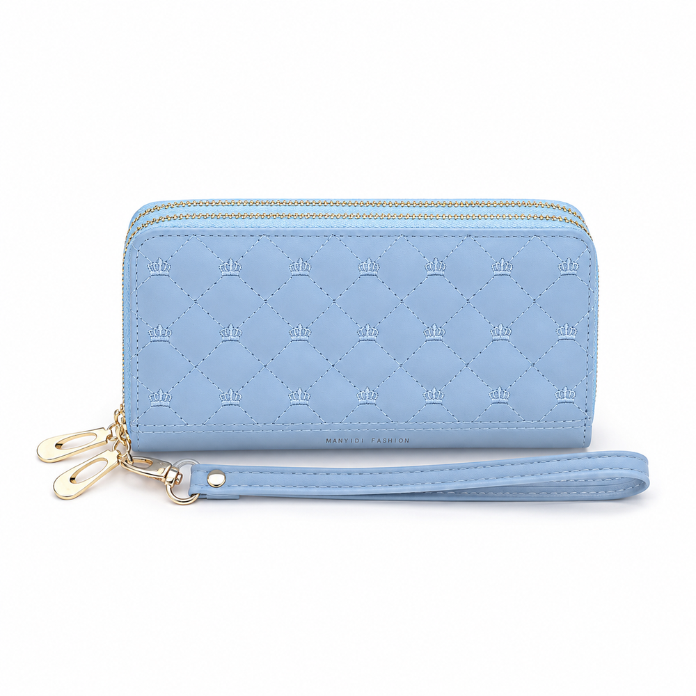 Madelyn Double-Zip Long Wallet Bag