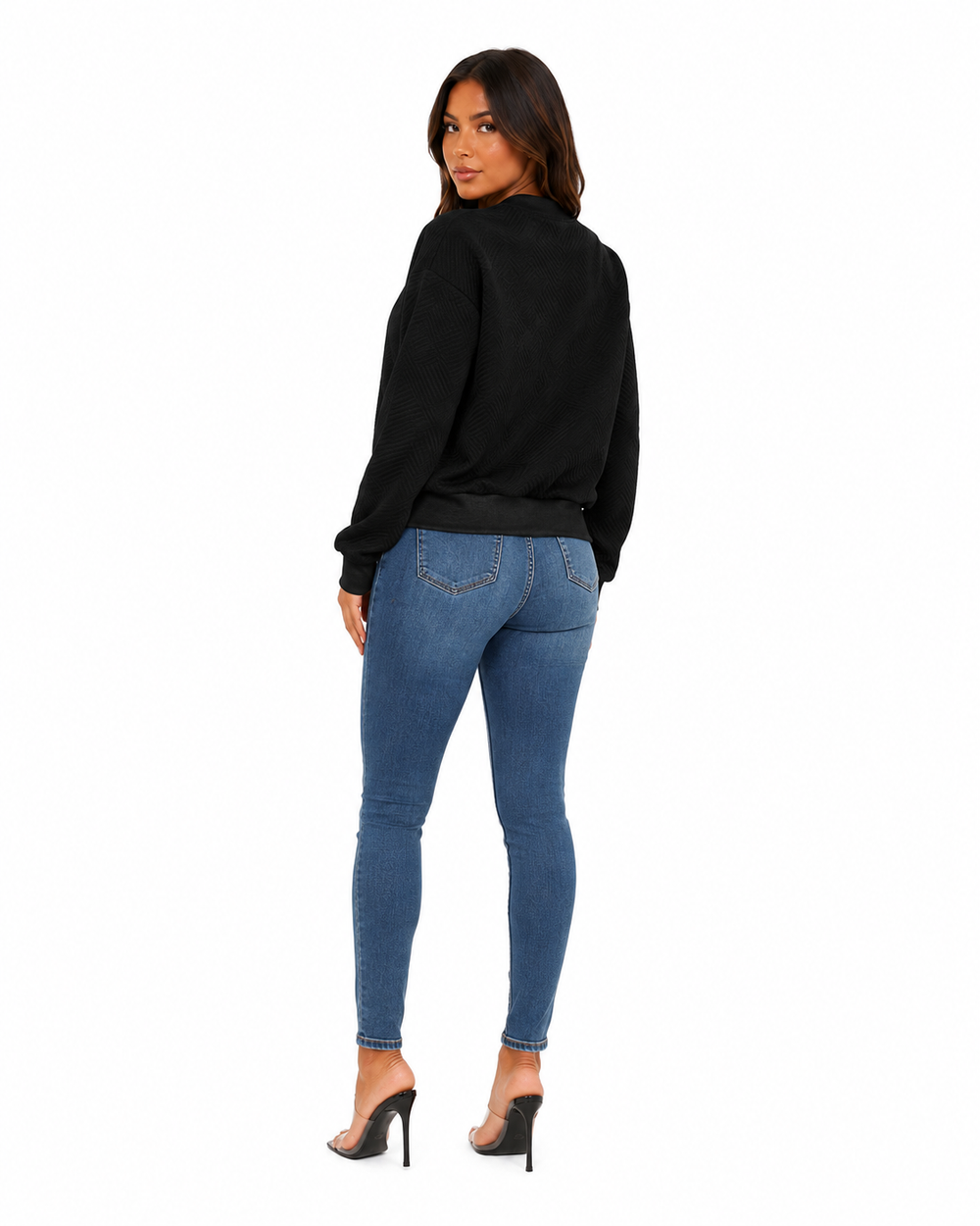 Soleil zip-front knit cardigan