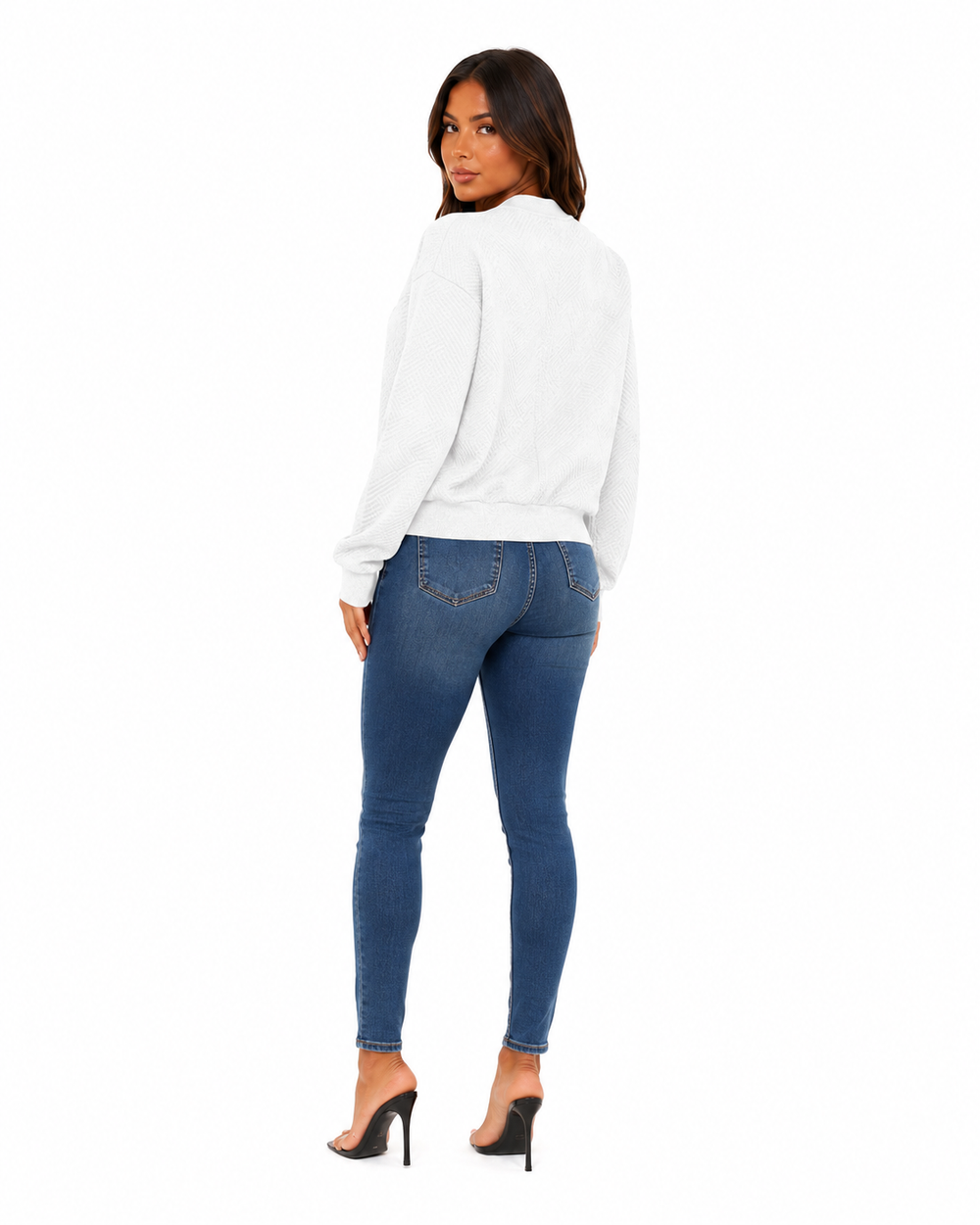 Soleil zip-front knit cardigan