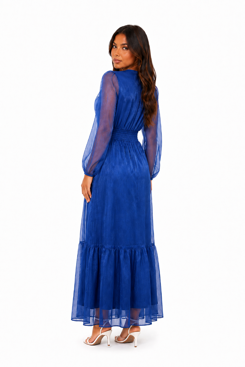 Brienne Crew-Neck Belted Day Dress