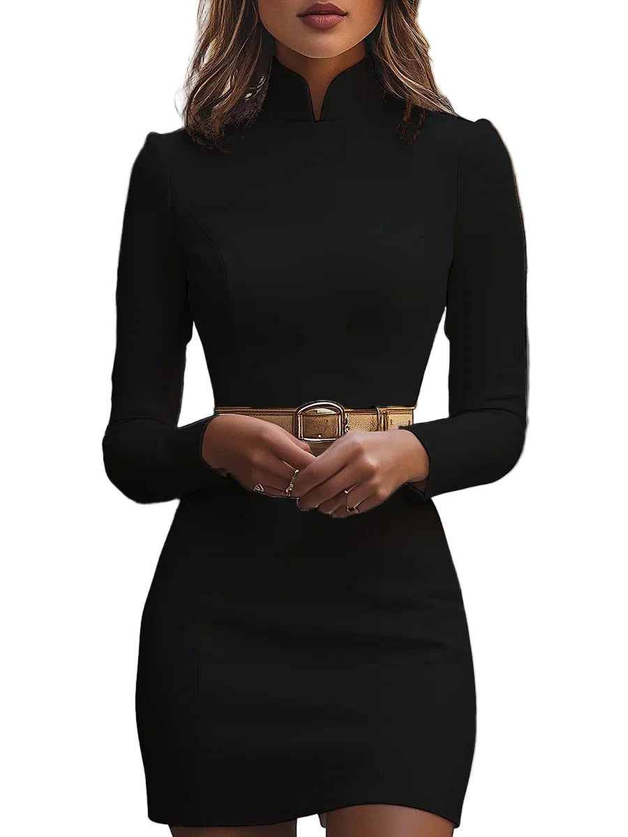 Étienne Stand-Collar Pencil Dress