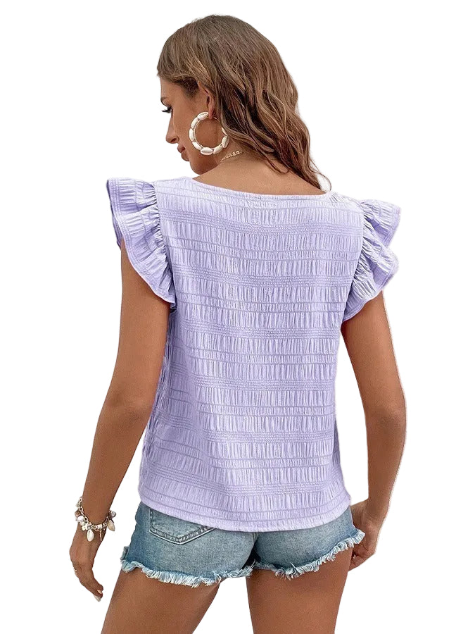 Émile square-neck ruffle top