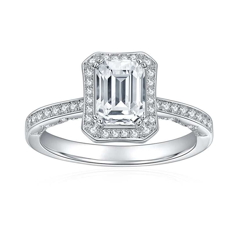 Square-Cut Moissanite Ring