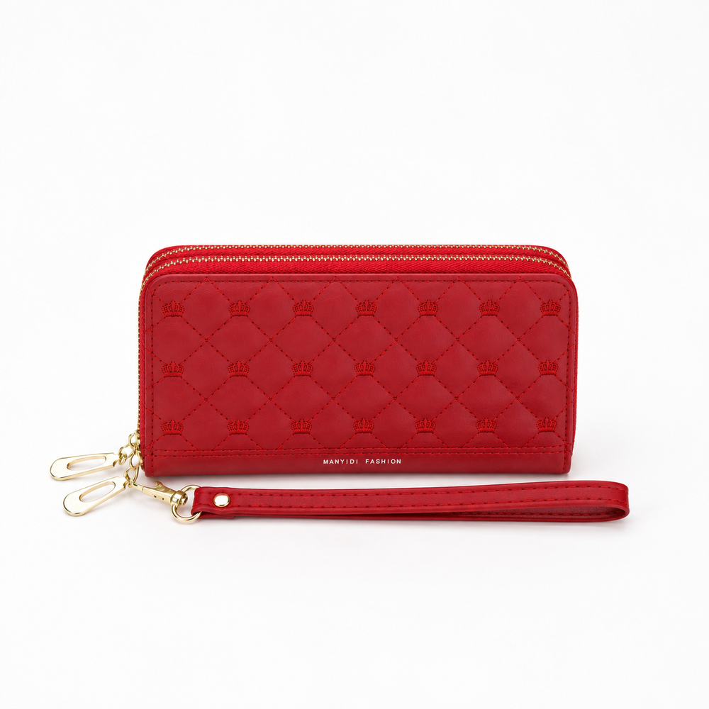 Madelyn Double-Zip Long Wallet Bag