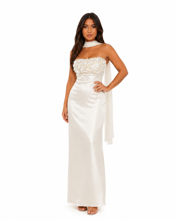 Bellini Champagne Sequin Maxi Gown
