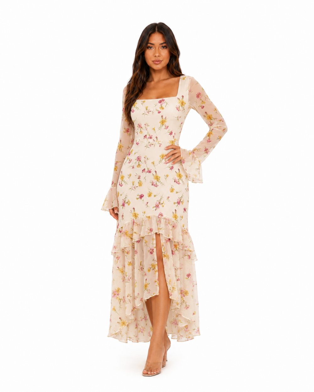Selva Leopard-Print Fishtail Gown
