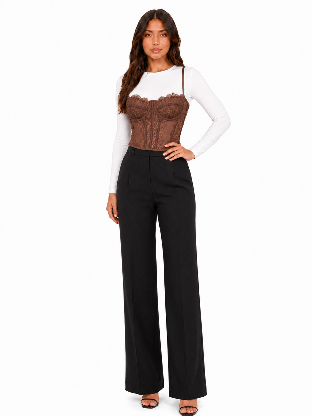 Bardot Lace Bustier Top
