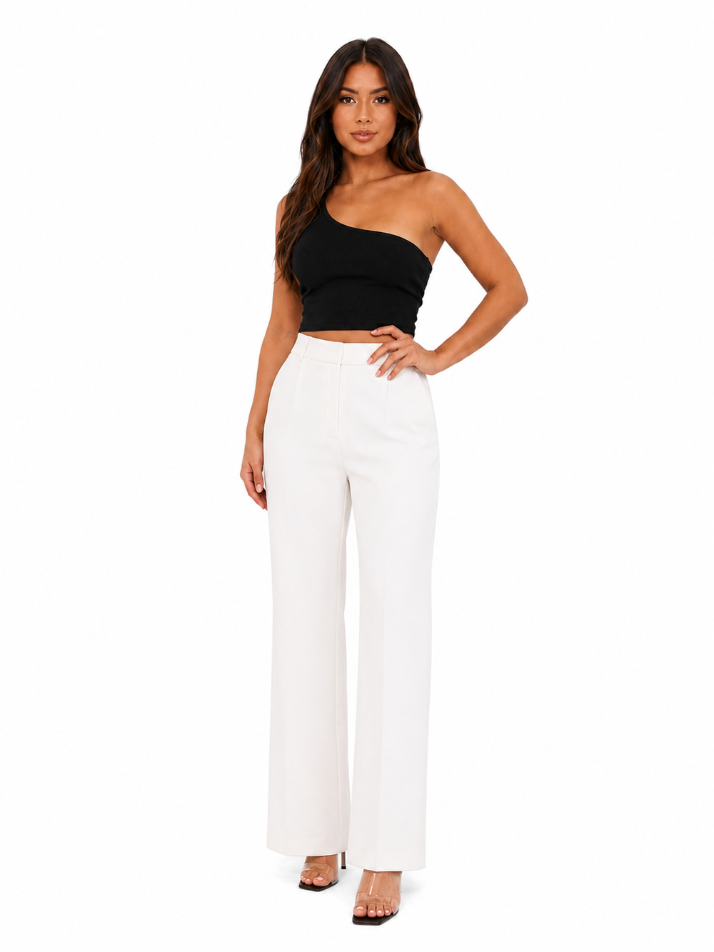 Asymmetric One-Shoulder Crop Top