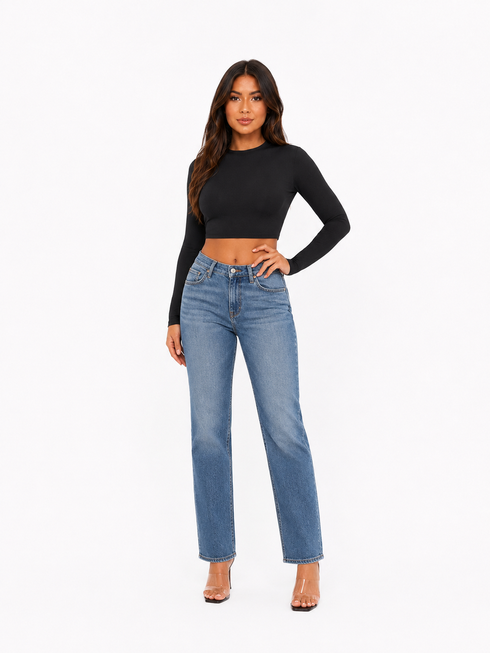 Selene Long-Sleeve Crop Tee