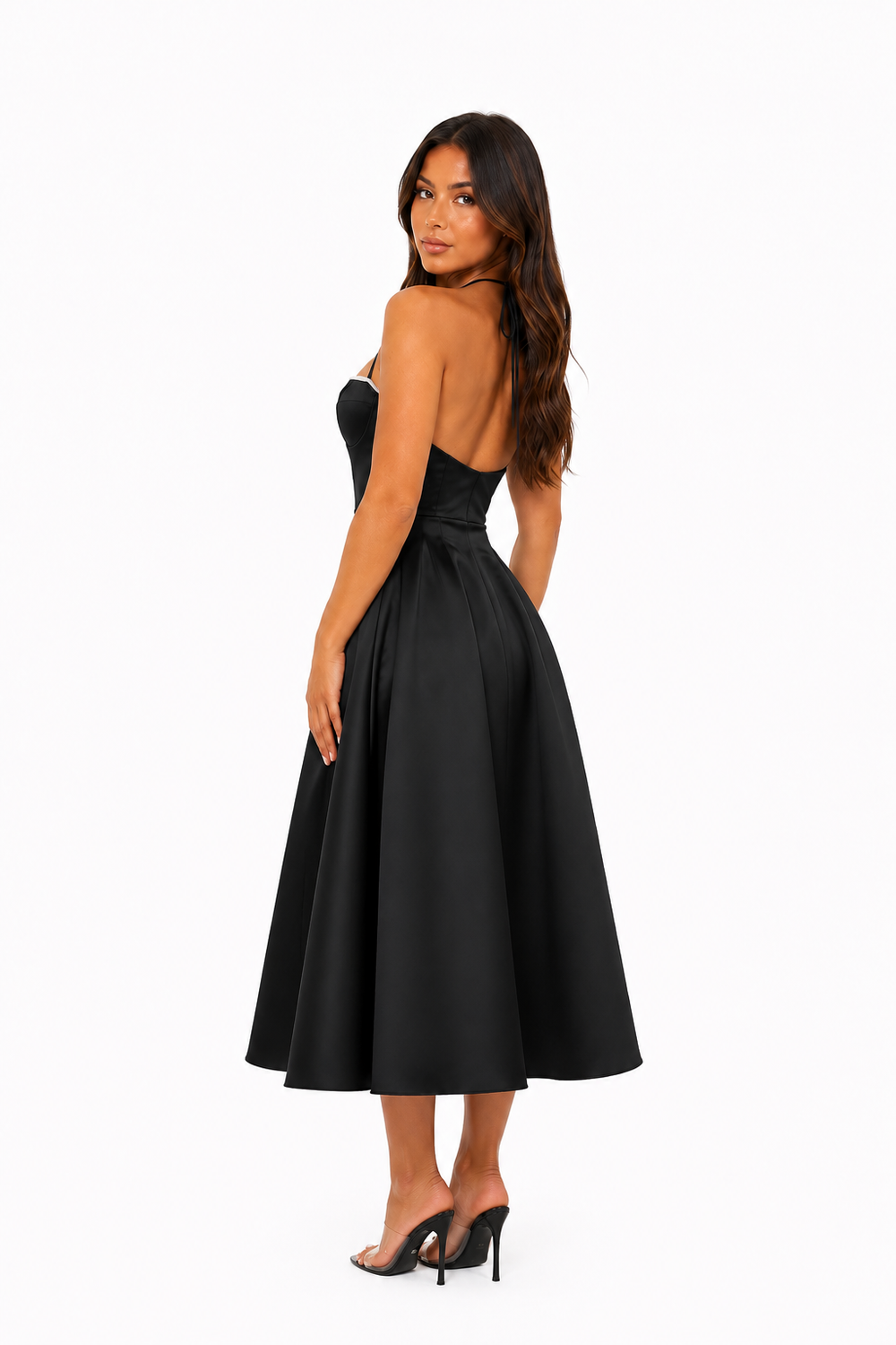 Solène Off-Shoulder Midi Cocktail Dress
