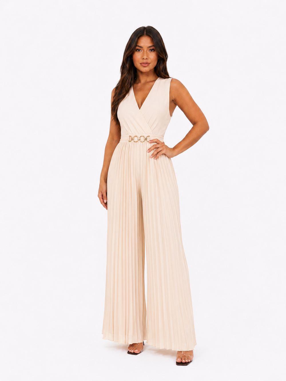 Soraya French V-Neck Jumpsuit